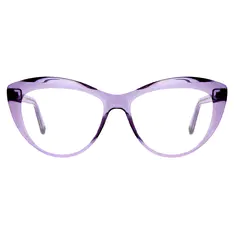 Cat-eye Transparent Purple Eyeglasses