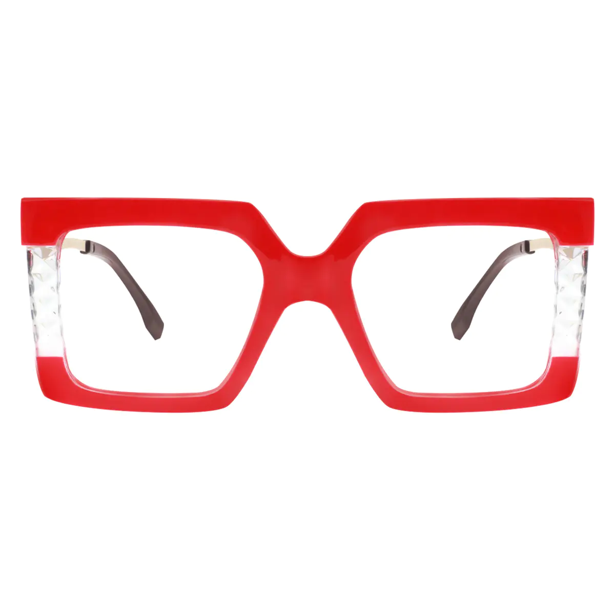 Square Red Eyeglasses