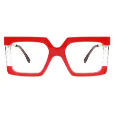 Square Red Eyeglasses