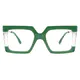 Square Green Eyeglasses