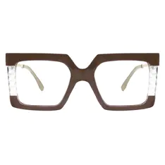 Square Brown Eyeglasses