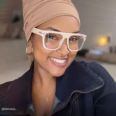 Square Cream Eyeglasses