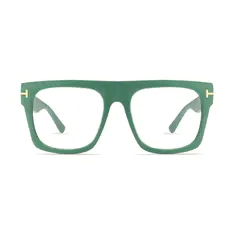 Square Dark Green Eyeglasses