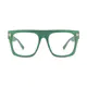 Square Dark Green Eyeglasses