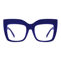Square Blue Eyeglasses
