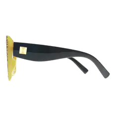 Square Dark Yellow Eyeglasses