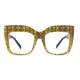 Square Dark Yellow Eyeglasses