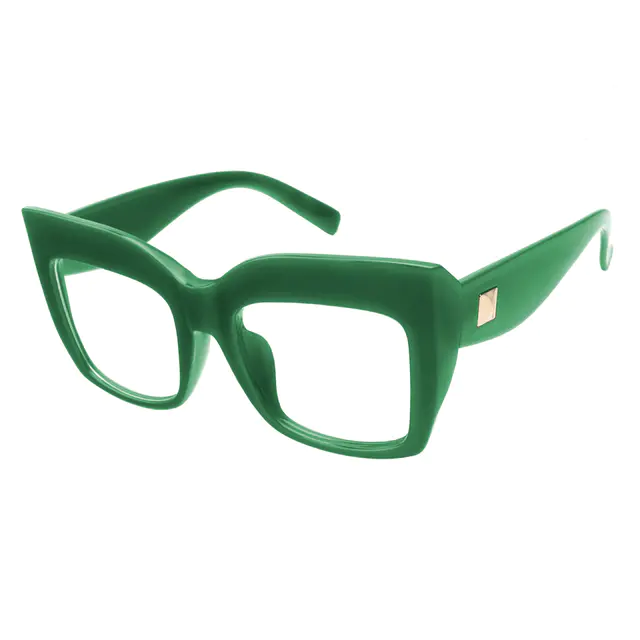 Square Green Eyeglasses