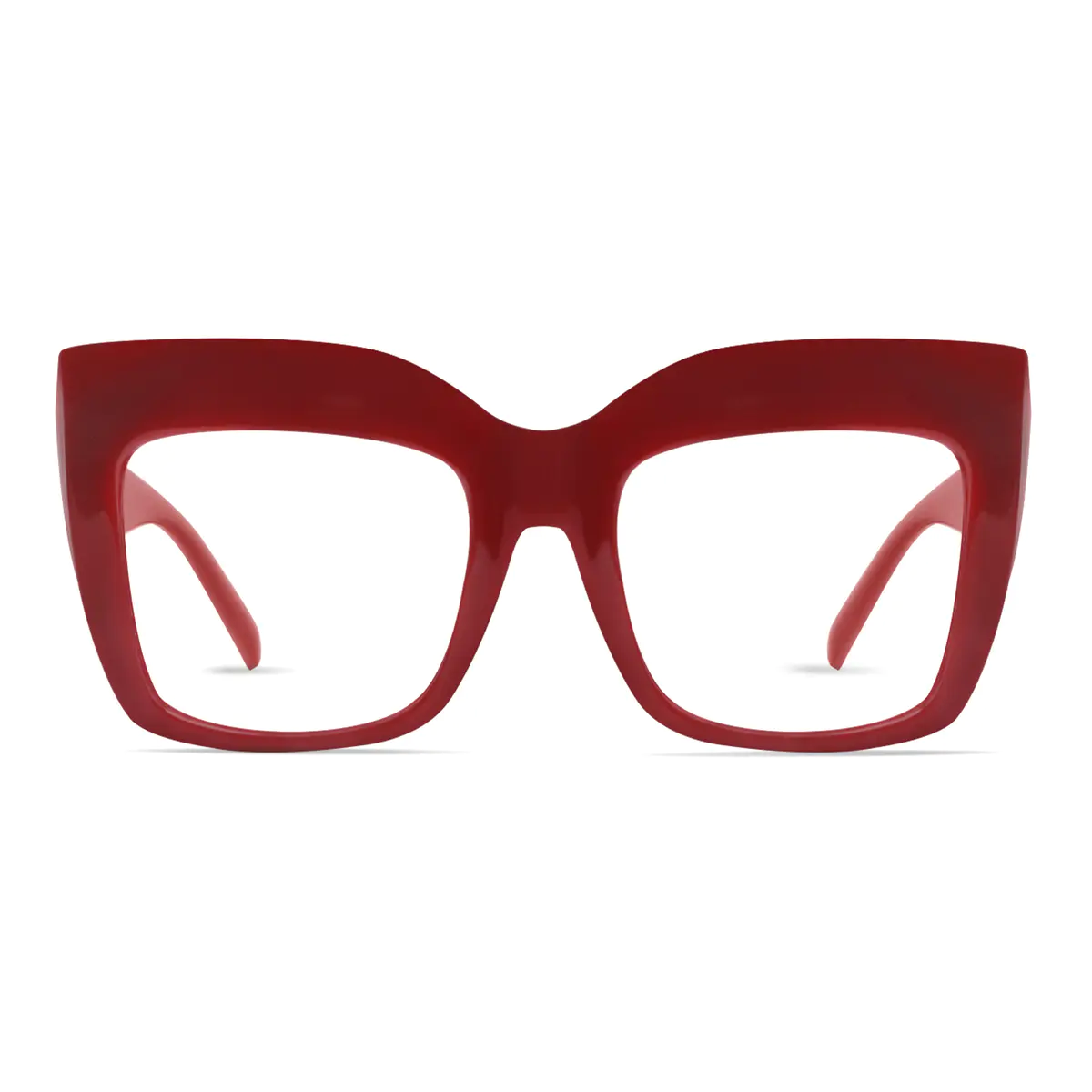 Square Red Eyeglasses