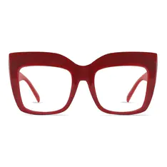 Square Red Eyeglasses