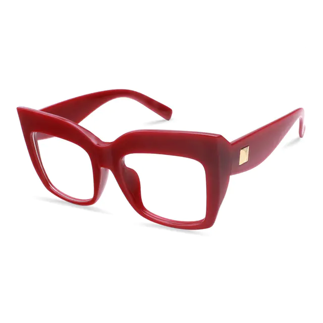 Square Red Eyeglasses