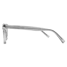 Square Transparent Gray Eyeglasses
