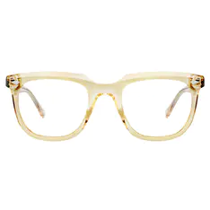 Square Light Brown Eyeglasses