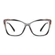 Rectangle Transparent Gray Eyeglasses