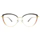 Square Brown/Gold Eyeglasses