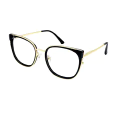 Square Black/Gold Eyeglasses