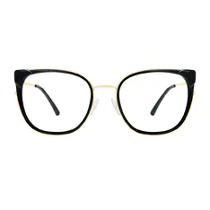 Square Black/Gold Eyeglasses