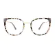 Square Tortoiseshell/Gold Eyeglasses