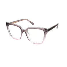 Square Transparent Gray/Transparent Pink Eyeglasses