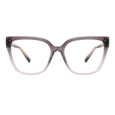 Square Transparent Gray/Transparent Pink Eyeglasses