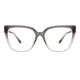Square Transparent Gray/Transparent Pink Eyeglasses