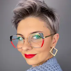 Square Blue Eyeglasses