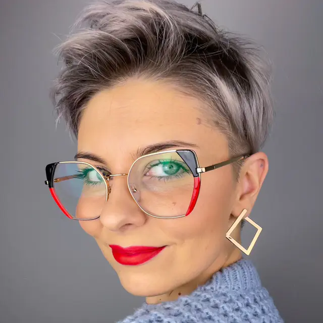 Square Blue Eyeglasses