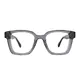 Square Transparent Gray Eyeglasses