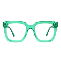 Square Green Eyeglasses