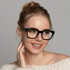 Square Black Eyeglasses