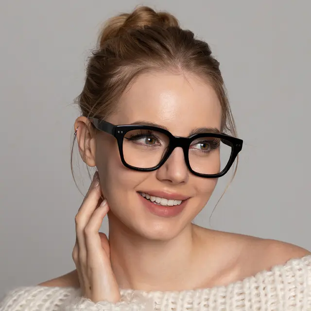 Square Black Eyeglasses