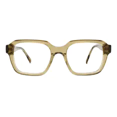 Square Light Brown Eyeglasses