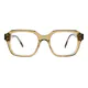 Square Light Brown Eyeglasses