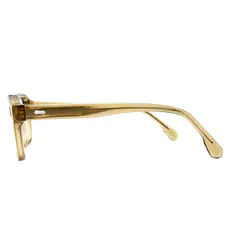 Square Light Brown Eyeglasses