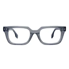 Rectangle Transparent Gray Eyeglasses