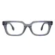 Rectangle Transparent Gray Eyeglasses