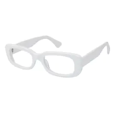 Rectangle White Eyeglasses