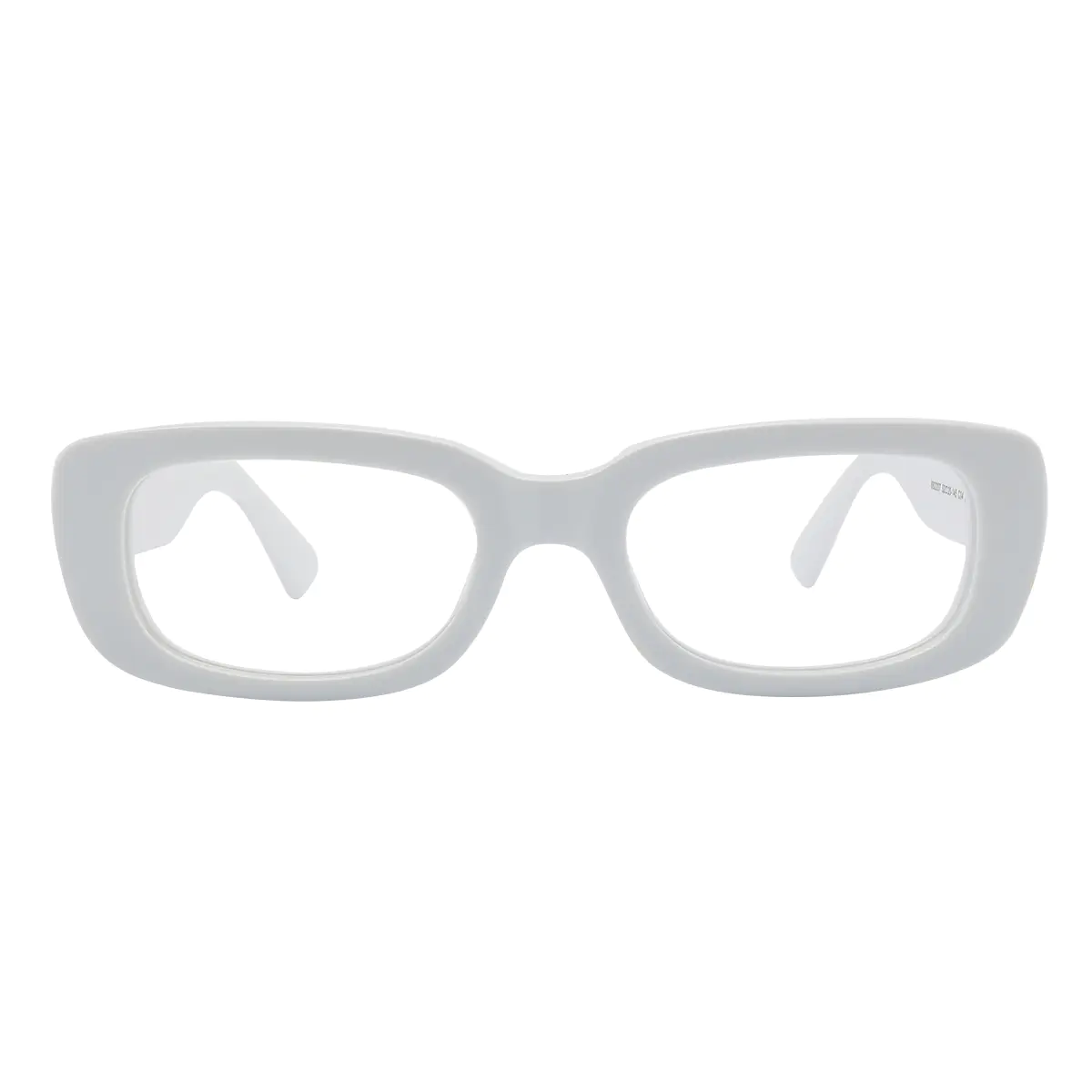 Rectangle White Eyeglasses