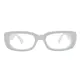 Rectangle White Eyeglasses