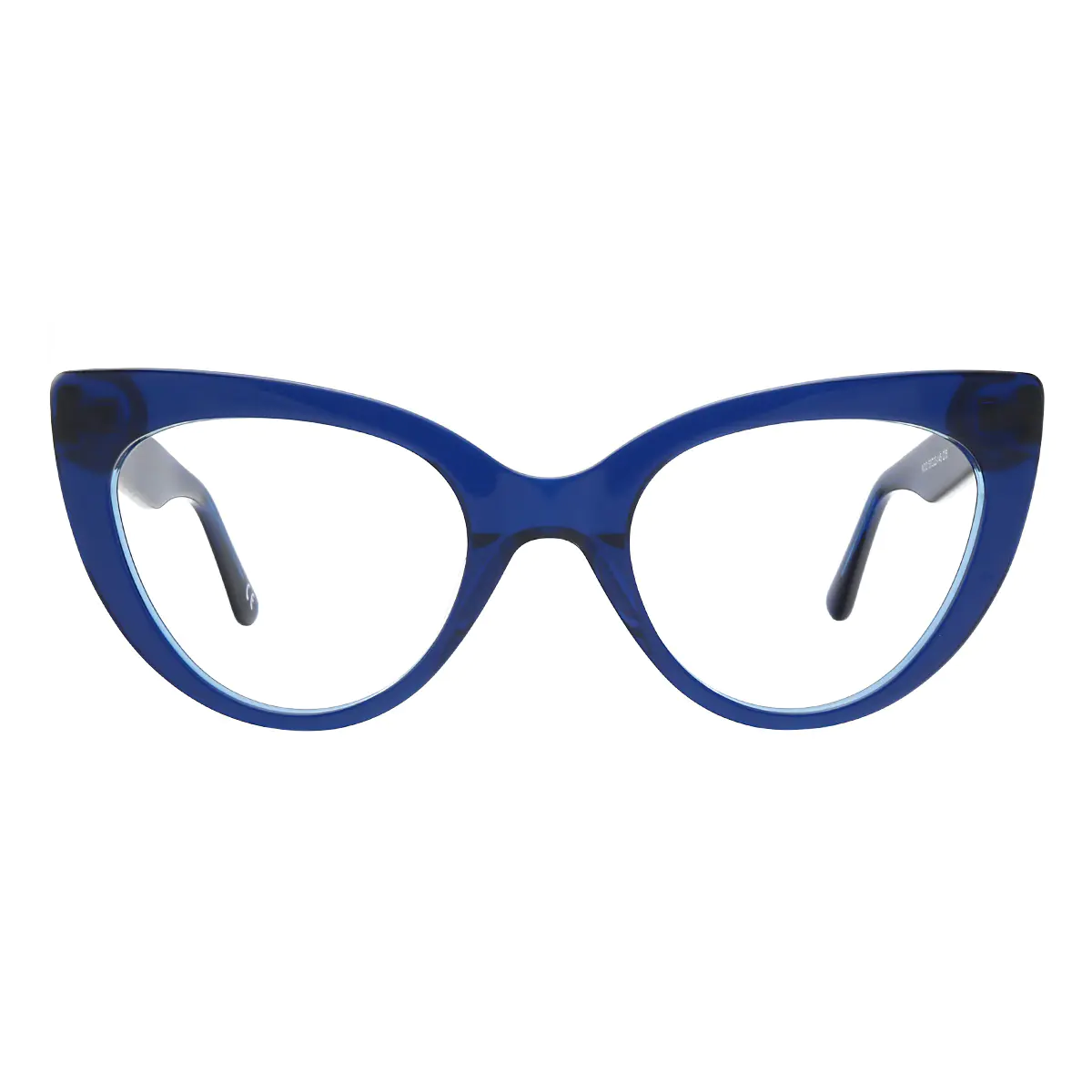 Cat-eye Transparent Blue Eyeglasses