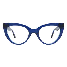 Cat-eye Transparent Blue Eyeglasses