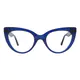 Cat-eye Transparent Blue Eyeglasses
