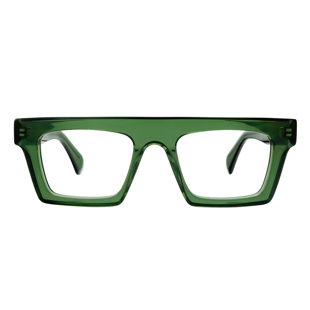 Rectangle Green Eyeglasses