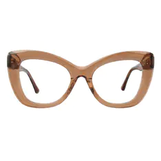 Cat-eye Light Brown Eyeglasses