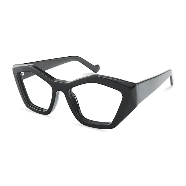 Geometric Black Eyeglasses
