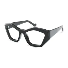Geometric Black Eyeglasses