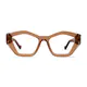 Geometric Transparent Amber Eyeglasses
