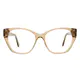Oval Transparent Amber Eyeglasses
