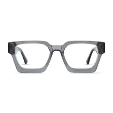 Rectangle Transparent Gray Eyeglasses