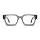 Rectangle Transparent Gray Eyeglasses